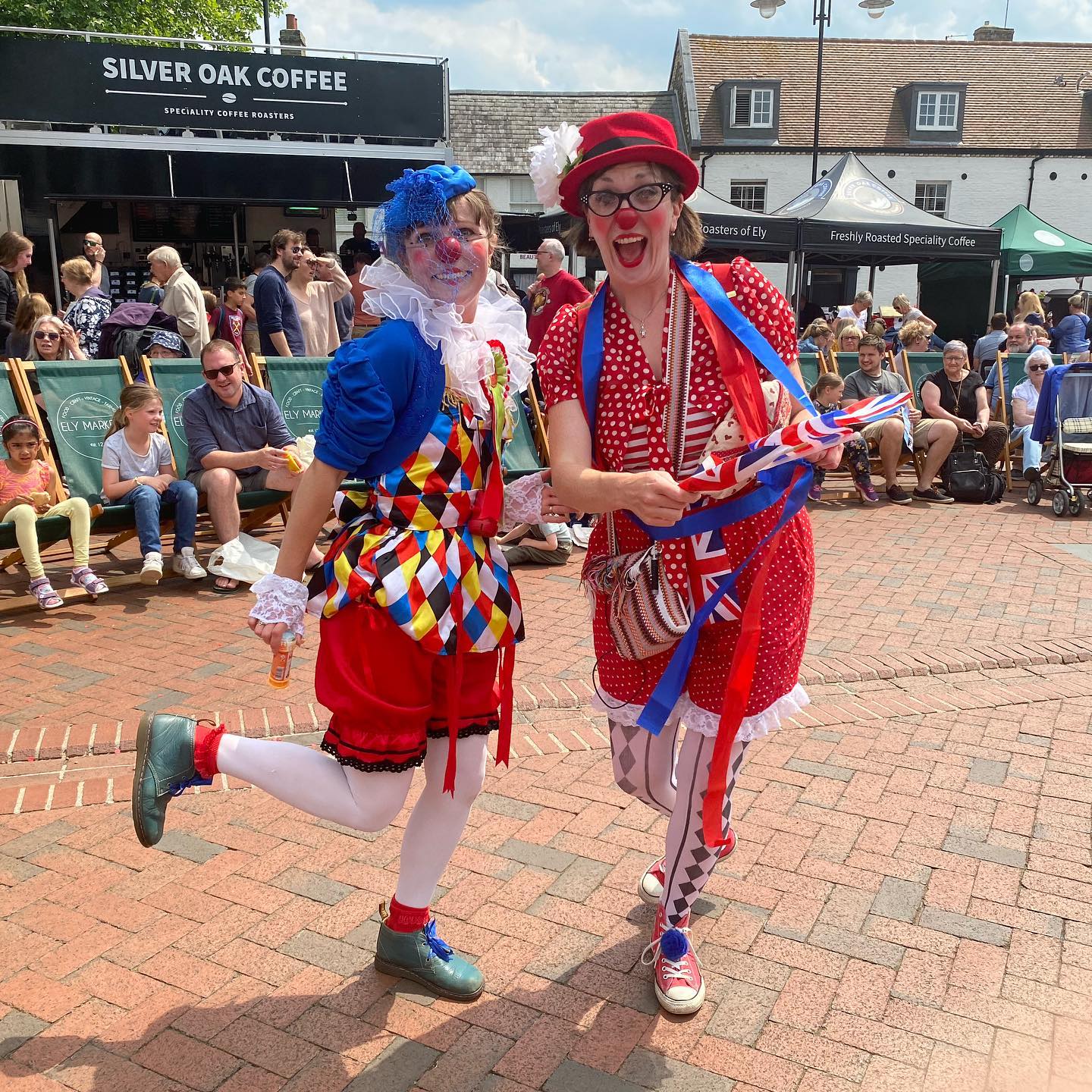 Hocus Pocus Clowns at Ely Market for the Platinum Jubilee