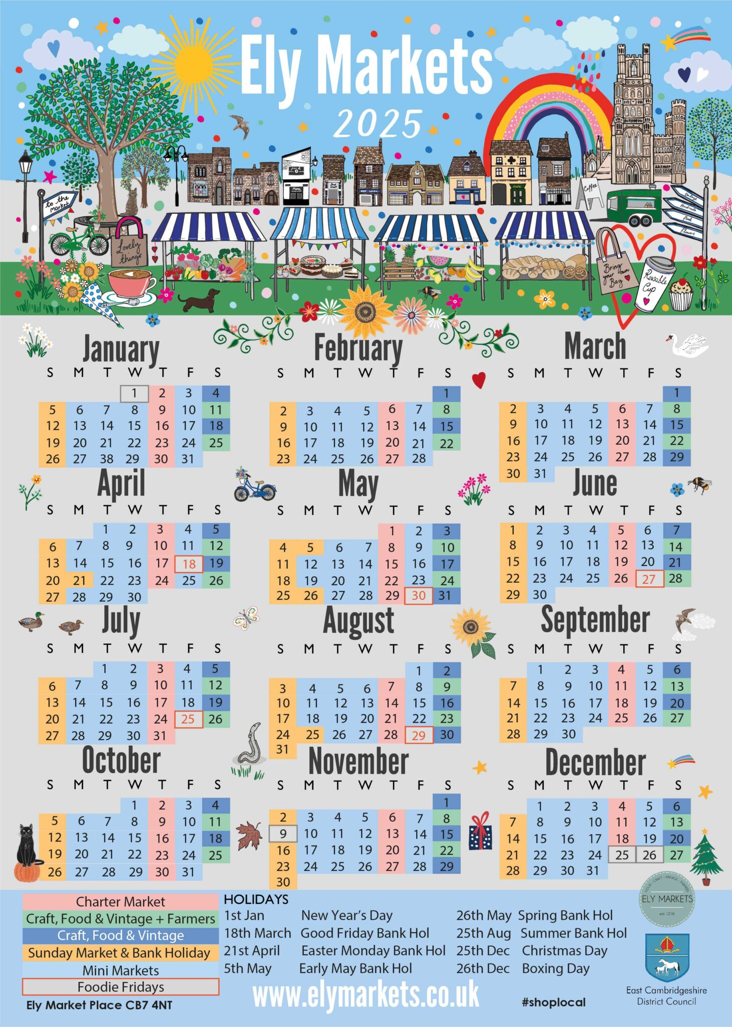 2025 Ely Markets Calendar – Ely Markets